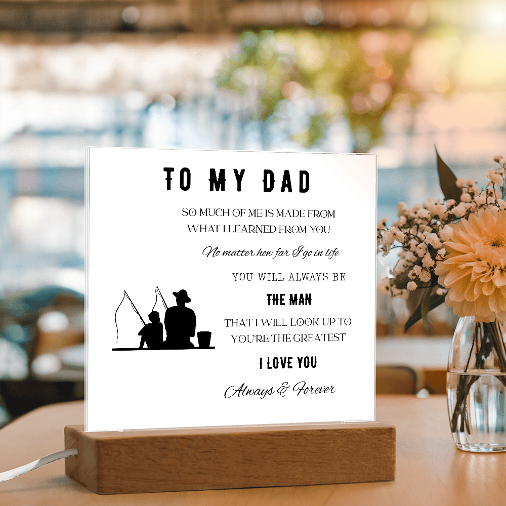 To My Dad-Acrylic Plaque Father/Son Fishing