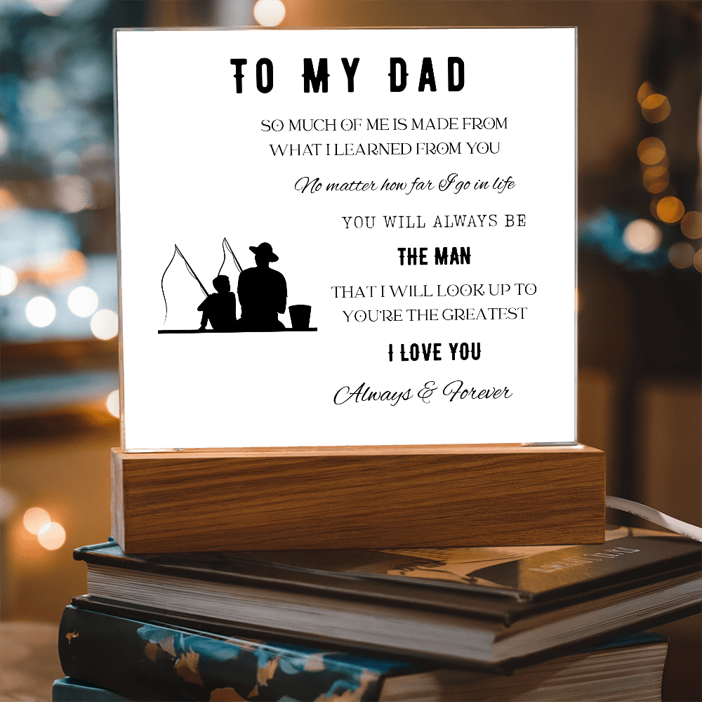 To My Dad-Acrylic Plaque Father/Son Fishing