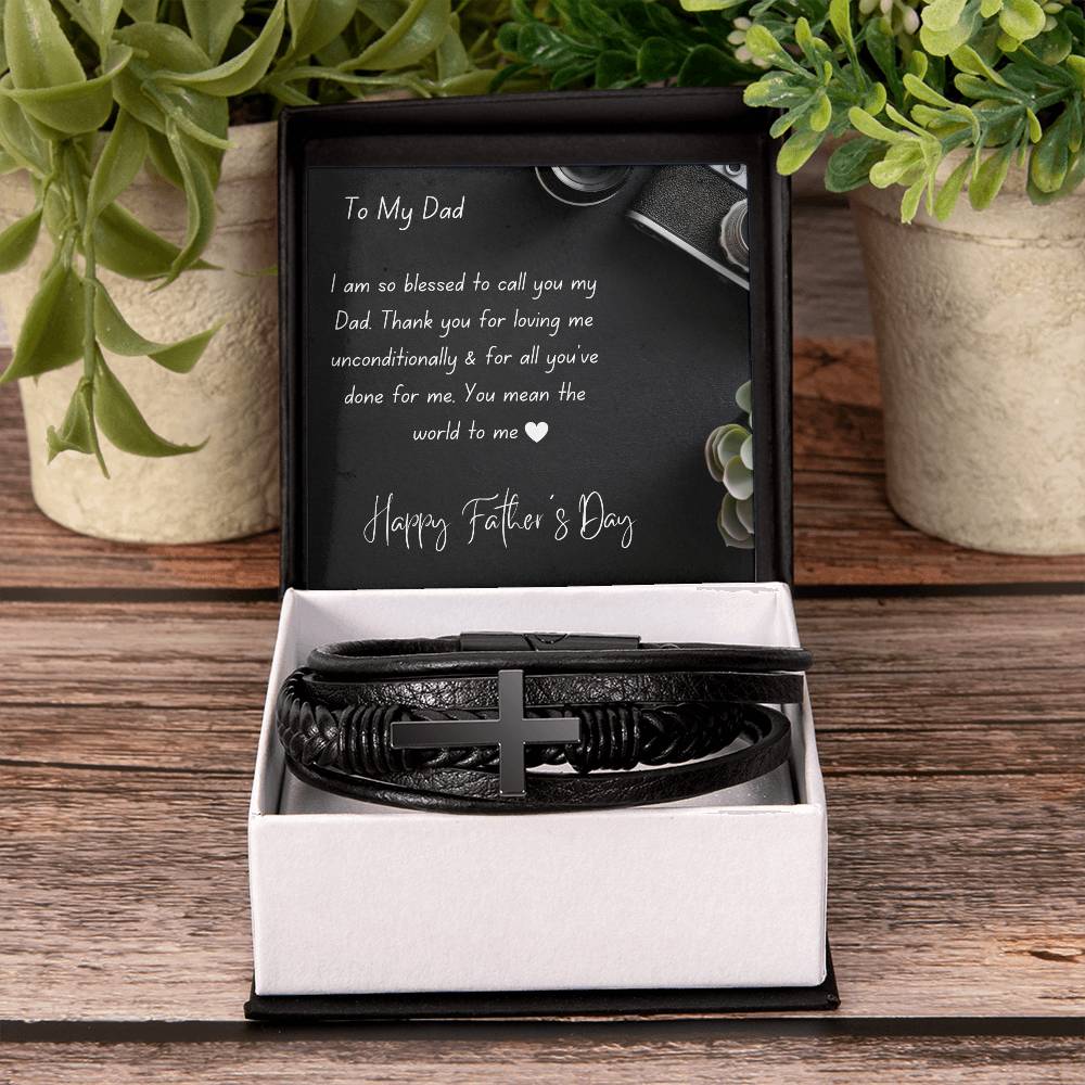 Cross Leather Bracelet