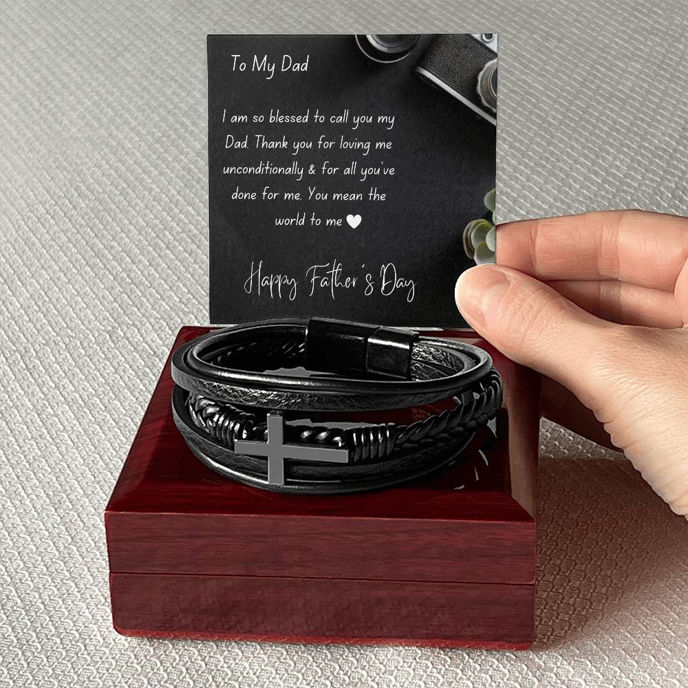 Cross Leather Bracelet