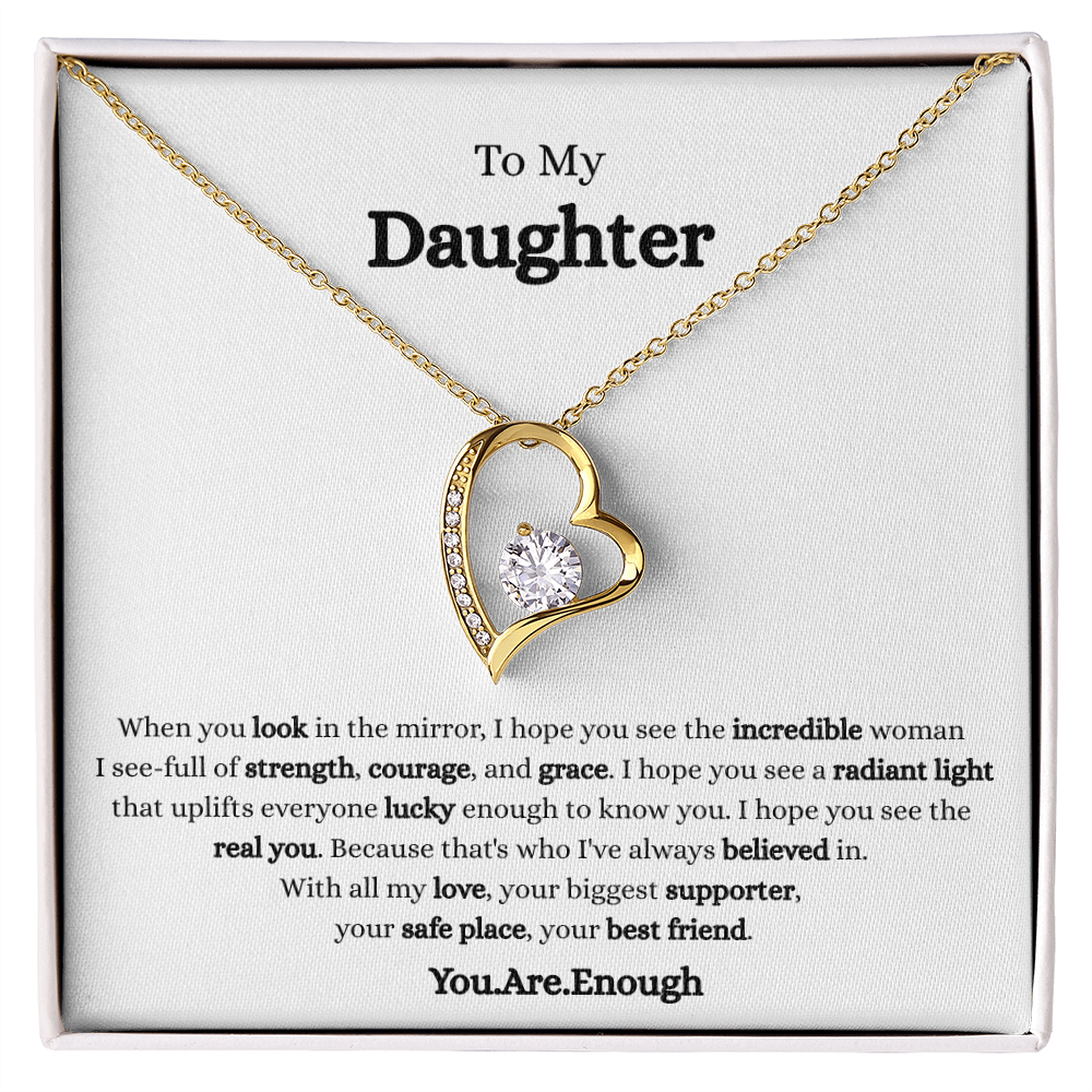 To My Daughter-Forever Love Necklace