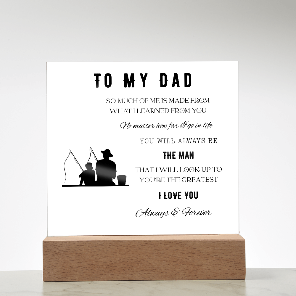 To My Dad-Acrylic Plaque Father/Son Fishing