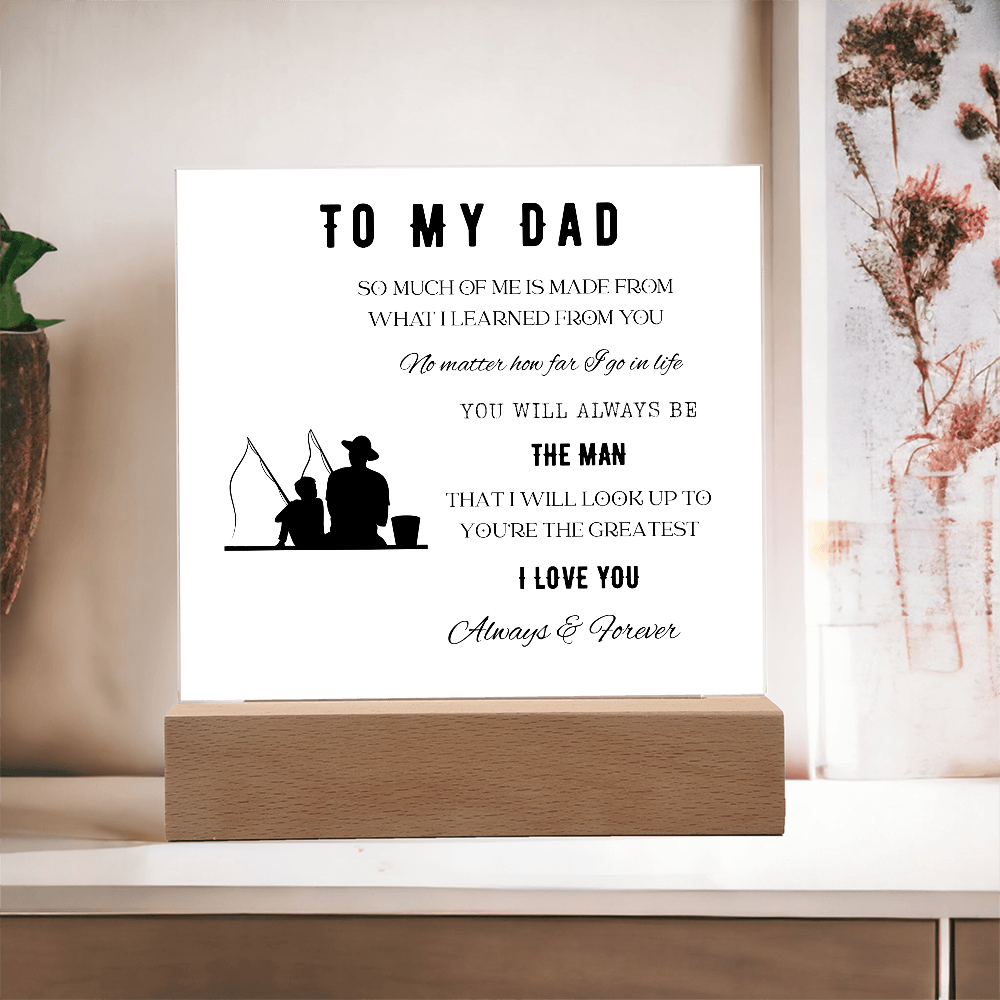 To My Dad-Acrylic Plaque Father/Son Fishing