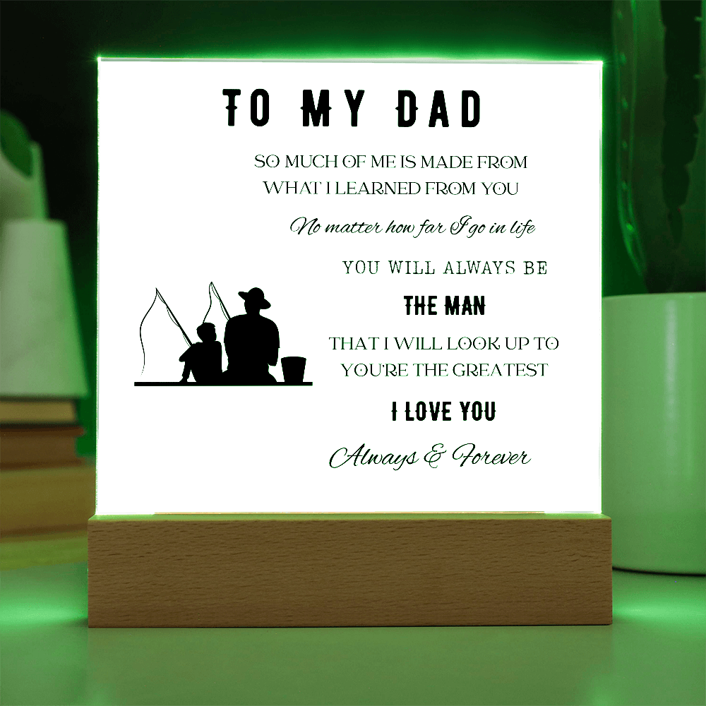To My Dad-Acrylic Plaque Father/Son Fishing
