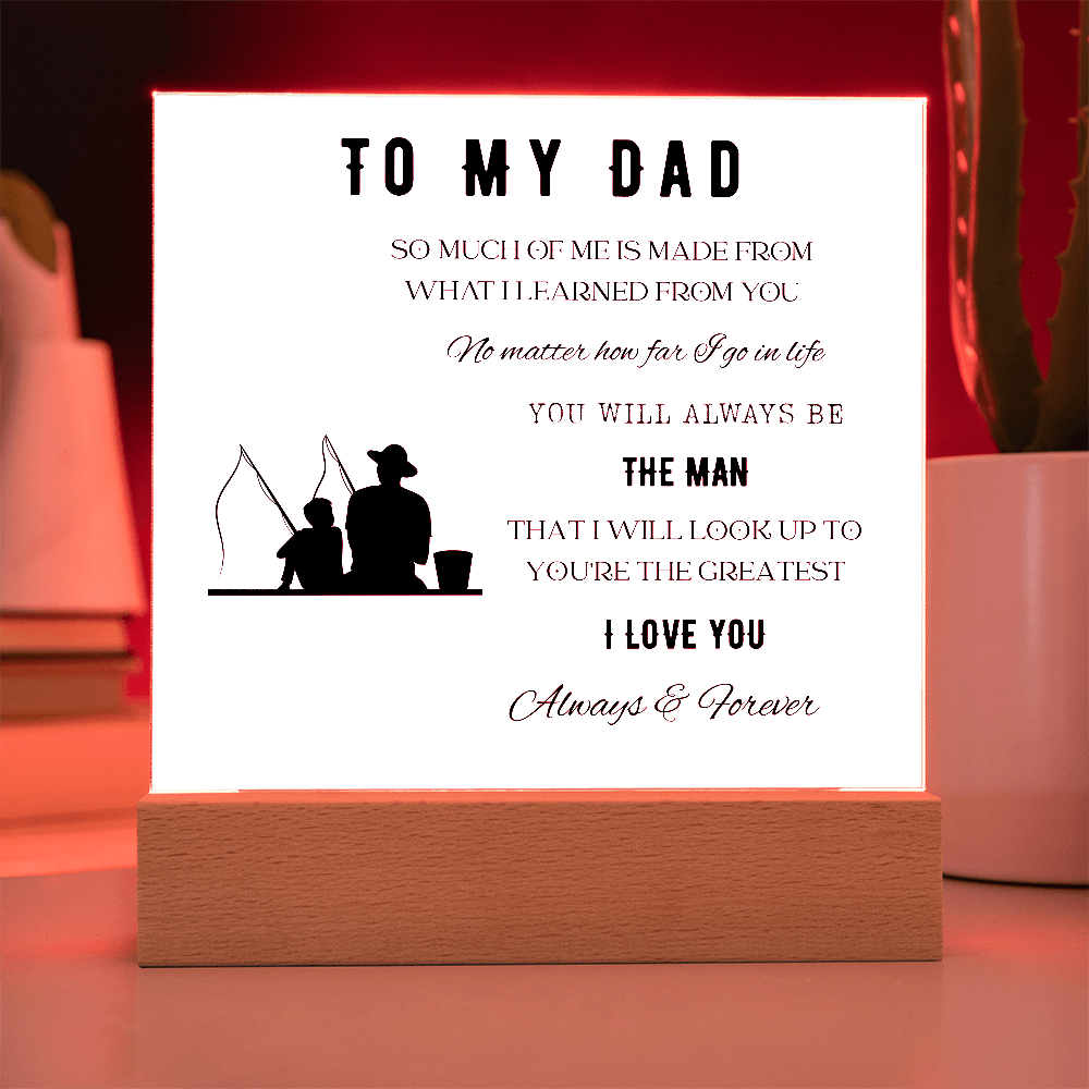 To My Dad-Acrylic Plaque Father/Son Fishing