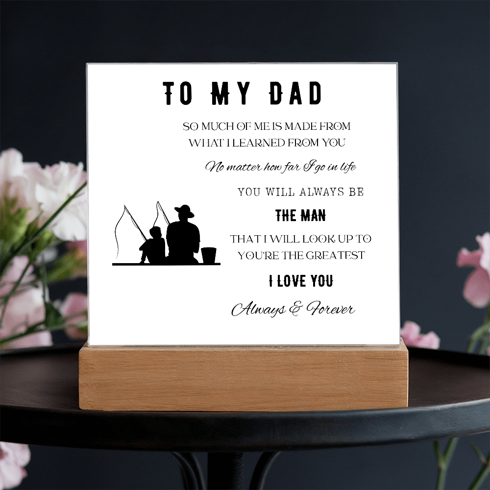 To My Dad-Acrylic Plaque Father/Son Fishing