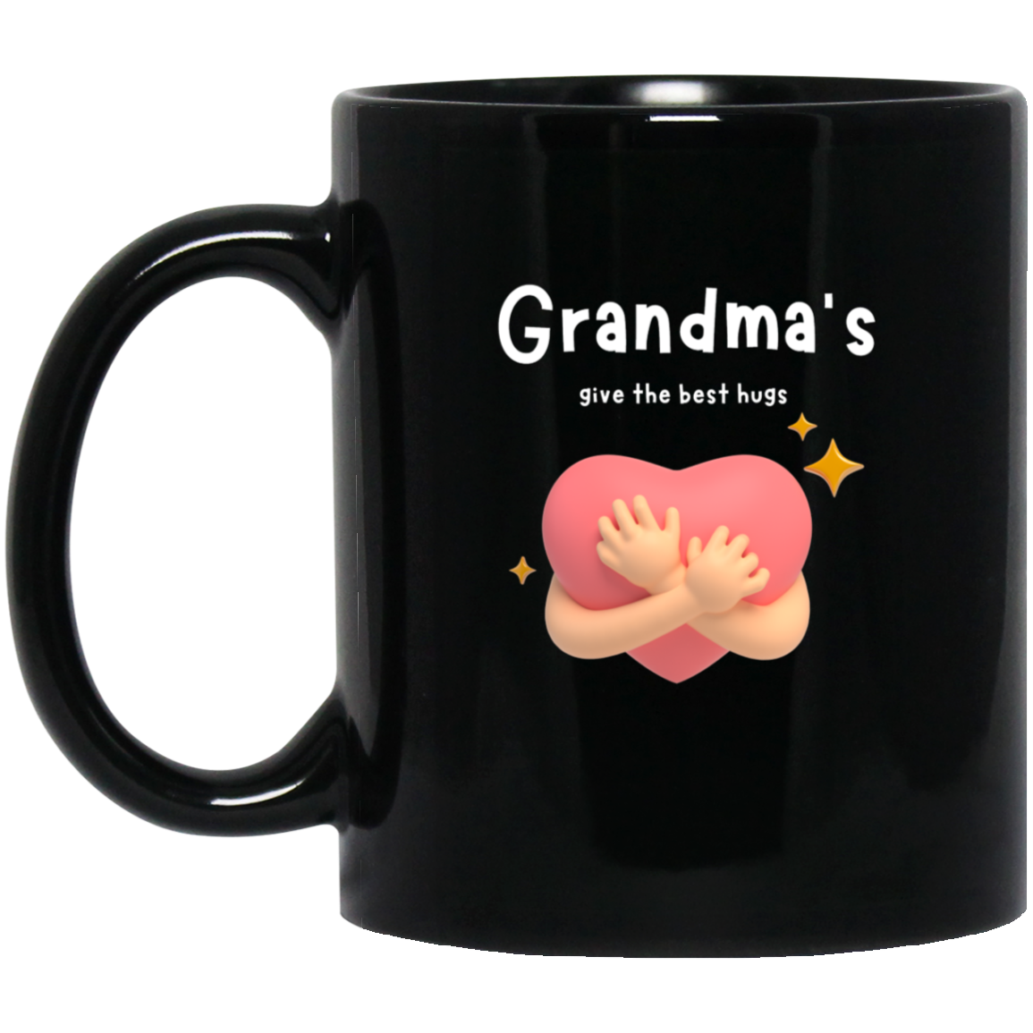 "Grandma's Hugs" 11 oz. Black Mug