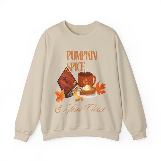 Crewneck Sweatshirt - Pumpkin Spice & Jesus Christ