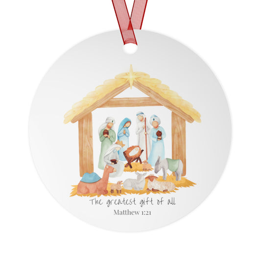 Nativity Christmas Ornament-Metal