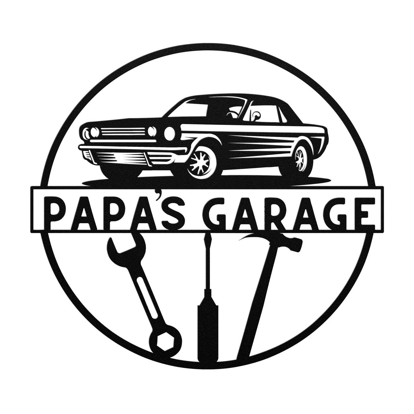 Papa's Garage Metal Art