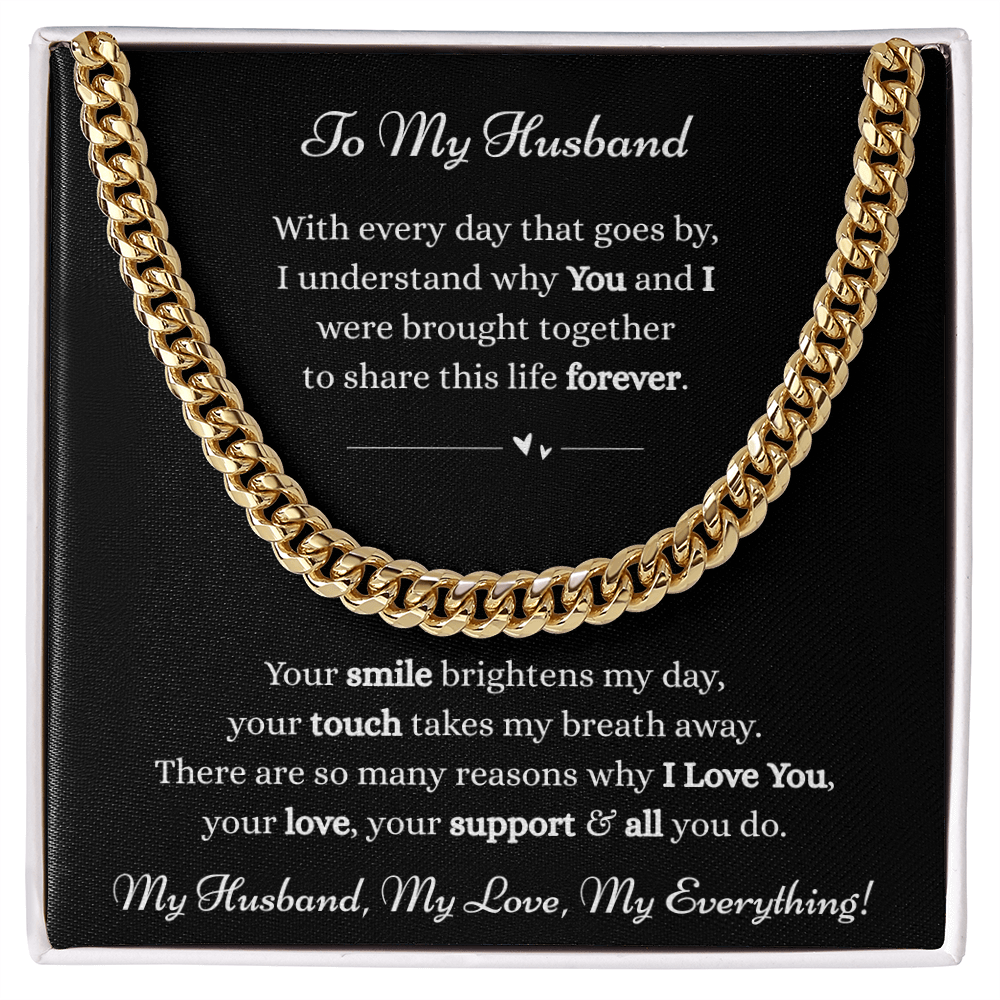 To My Husband-Cuban Link Chain