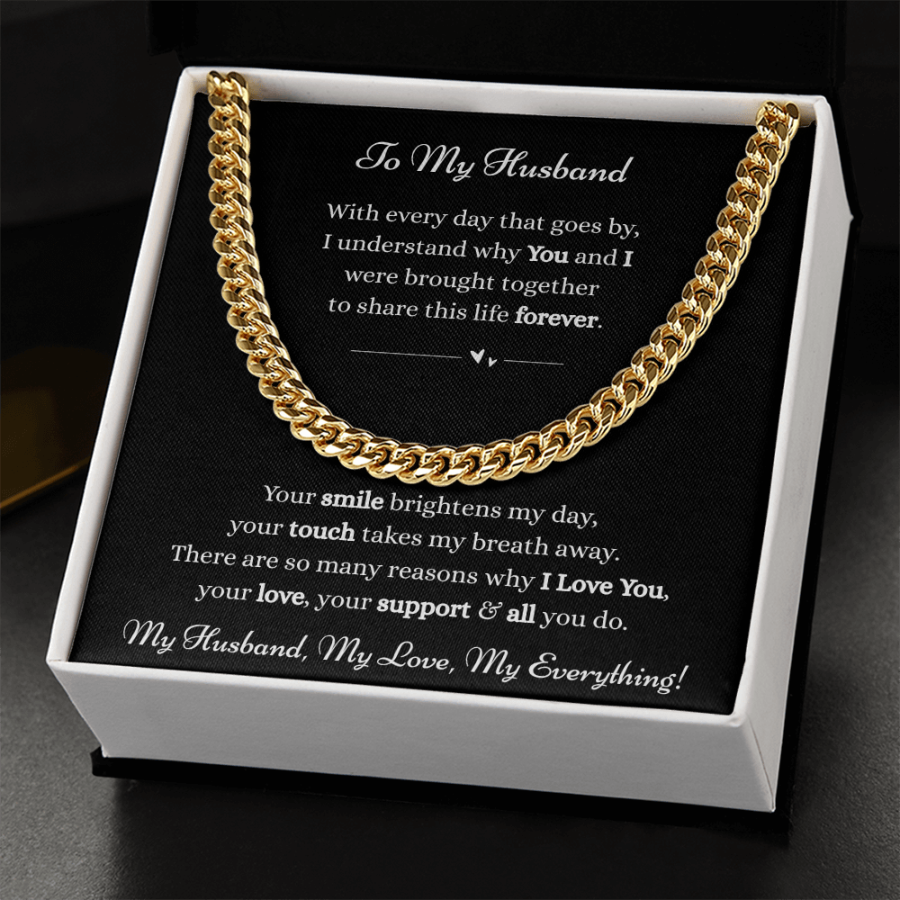 To My Husband-Cuban Link Chain
