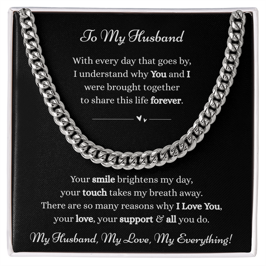 To My Husband-Cuban Link Chain