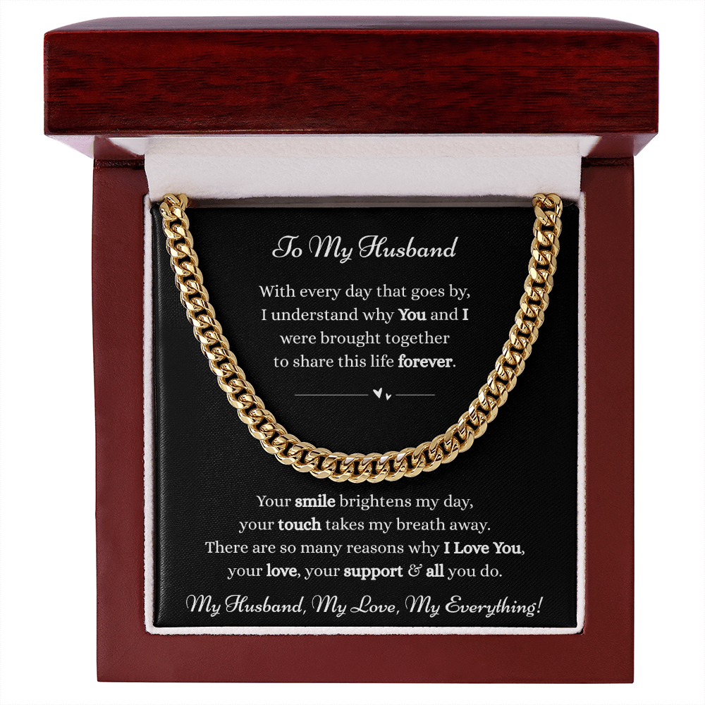 To My Husband-Cuban Link Chain