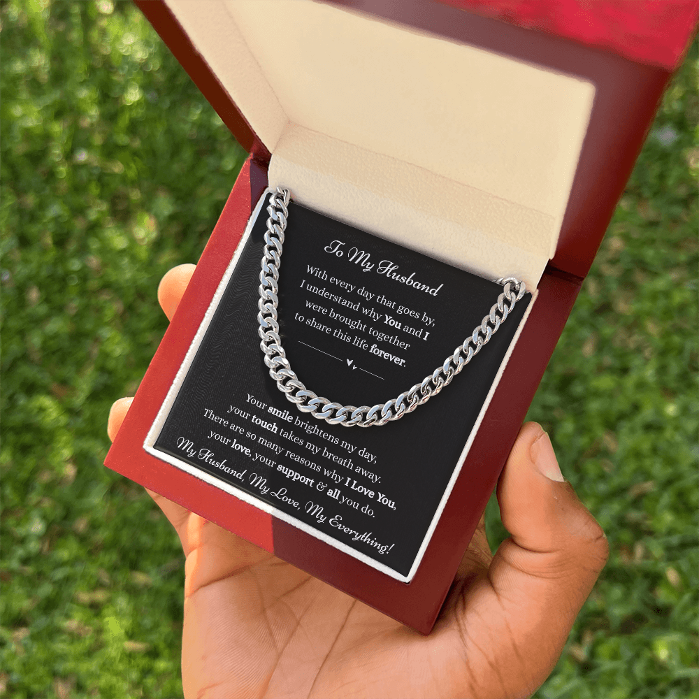 To My Husband-Cuban Link Chain